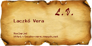 Laczkó Vera névjegykártya